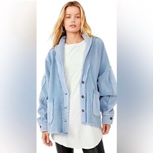 Free People Jordan Jacket Larkspur Slouchy Relaxed